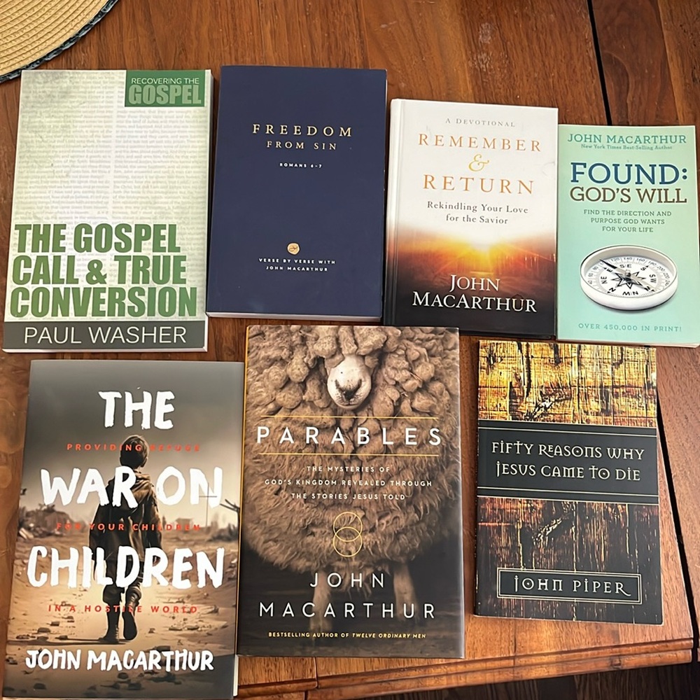 Christian Theology Books Bundle of 7 Includes Authors MacArthur/Piper/Washer
